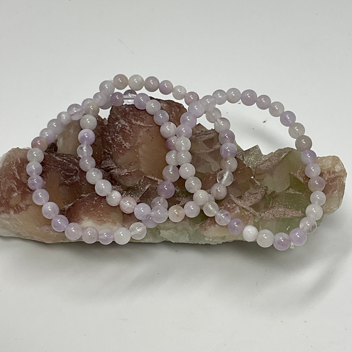 Phantom Lavender Amethyst 6mm 3-Piece Round Bracelet Set