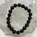 Black Tourmaline 10mm Round Bracelet - WorldWideMinerals-beads