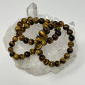Yellow Tiger Eye 10mm 3-Piece Round Bracelet Set - WorldWideMinerals-beads