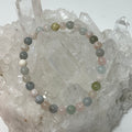 Brazilian multi-color Morganite 6mm round bracelet featuring vibrant gemstone beads, crafted by World Wide Gems Minerals Beads.
