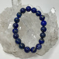 Lapis 10mm round bracelet set by World Wide Gems Minerals Beads, featuring two stylish beaded gemstone bracelets.