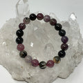 Multi-color tourmaline 10mm round bracelet from World Wide Gems Minerals Beads featuring vibrant, polished gemstone beads.
