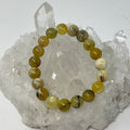 Yellow opal 9mm-10mm round bracelet set by World Wide Gems Minerals Beads, featuring two elegant gemstone bracelets.