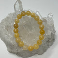 Aragonite 10mm round bracelet made with natural mineral beads from World Wide Gems Minerals Beads, showcasing earthy tones and smooth round beads.