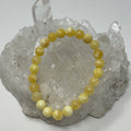 Aragonite 8mm round bracelet set by World Wide Gems Minerals Beads featuring three natural gemstone bracelets.