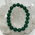 Green Agate 10mm round bracelet set with three natural stone bracelets from World Wide Gems Minerals Beads.