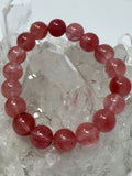 10MM Cherry Quartz Round Bracelet - WorldWideMinerals-beads