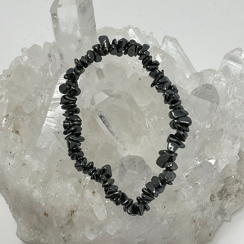 Hematite Chip Bracelet