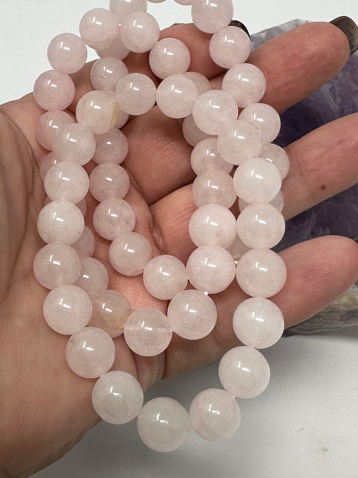 Rose Quartz 10mm Round Bracelet