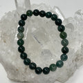 Moss Agate 8mm Round Bracelet - WorldWideMinerals-beads