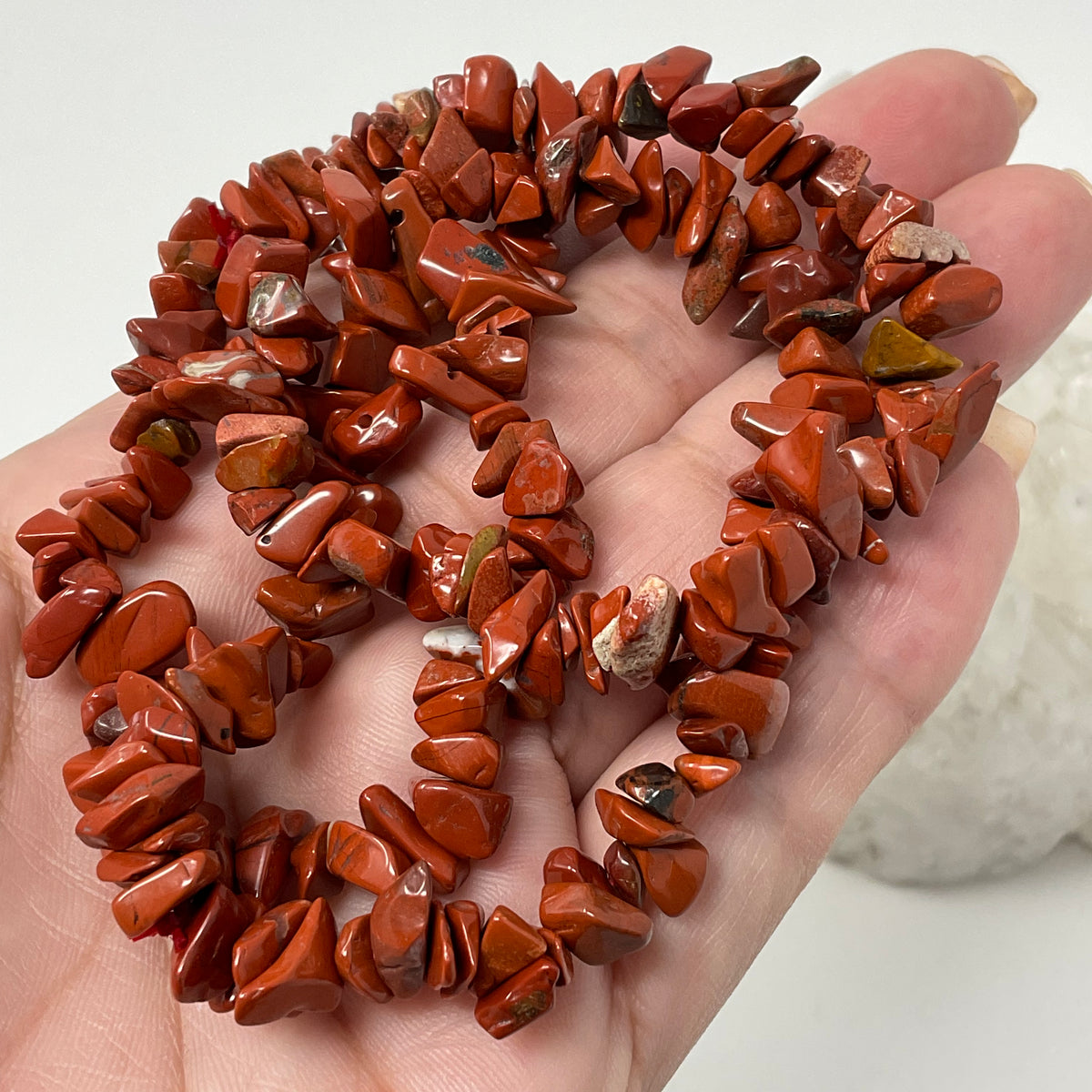 Red Jasper Chip Bracelet