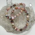Pink Peruvian Opal 8mm 2-Piece Round Bracelet Set - WorldWideMinerals-beads
