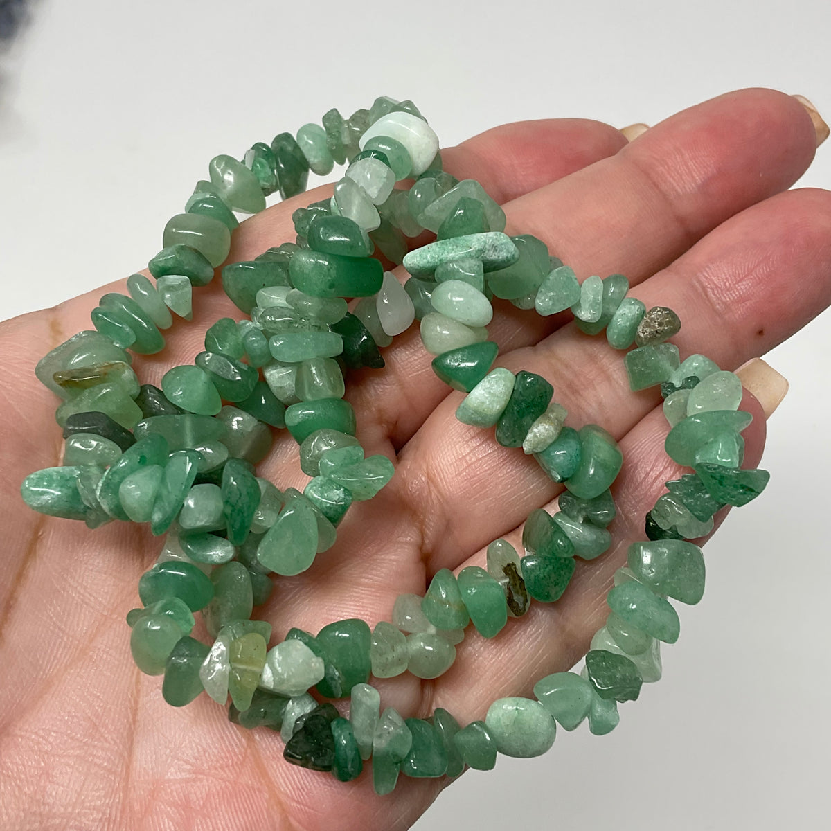 Green Aventurine Chip Bracelet