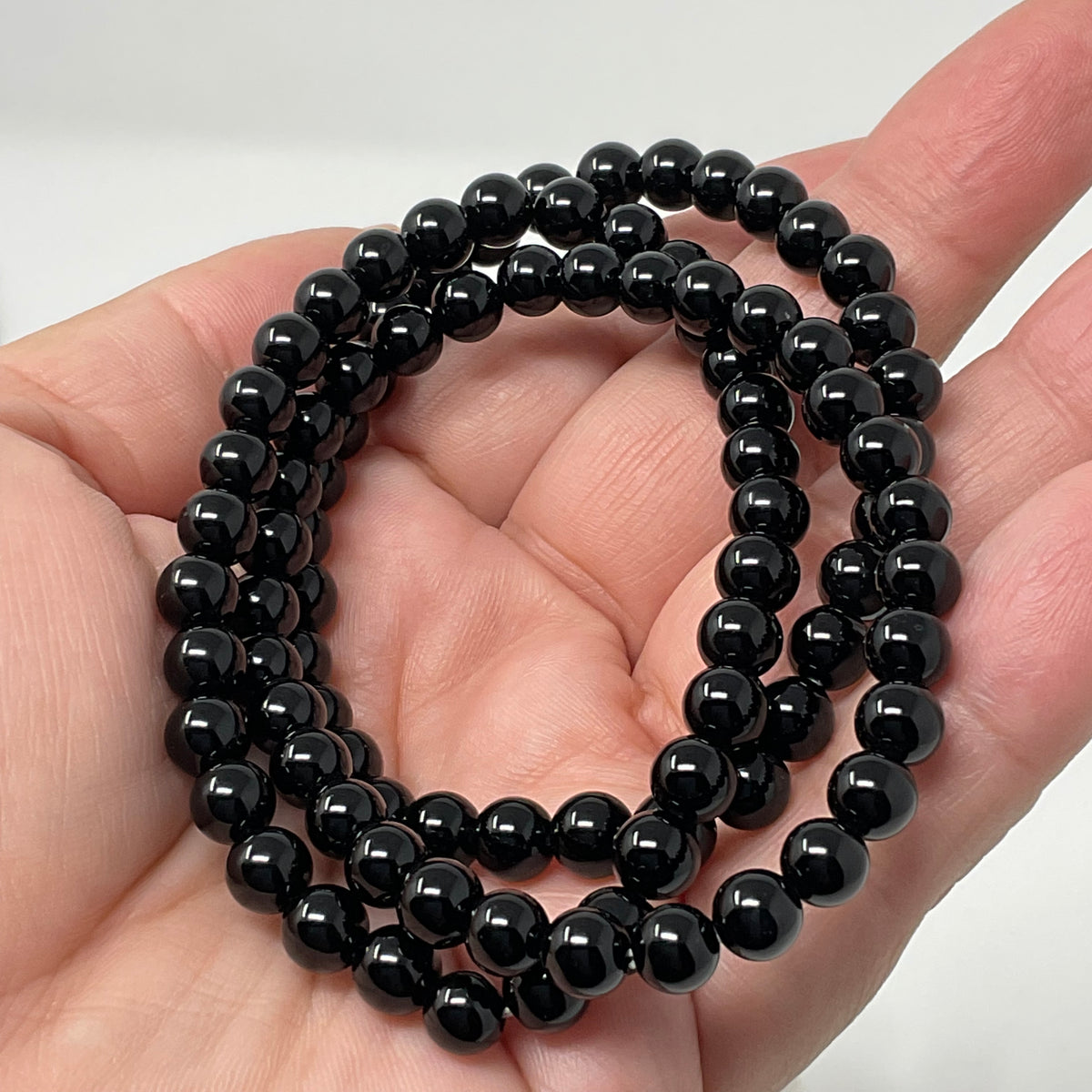 Black Obsidian 6mm Round Bracelet