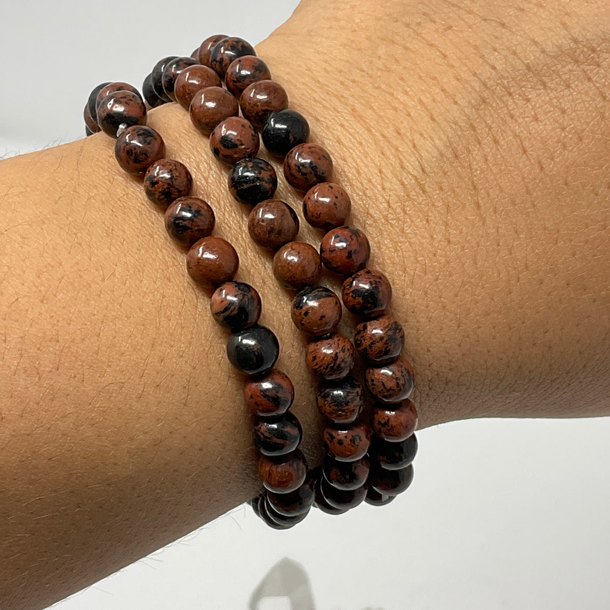 Mahogany Obsidian 6mm Round Bracelet