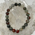 8MM Bloodstone Round Bracelet - WorldWideMinerals-beads