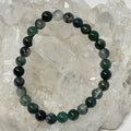 Moss Agate 6mm Round Bracelets - WorldWideMinerals-beads