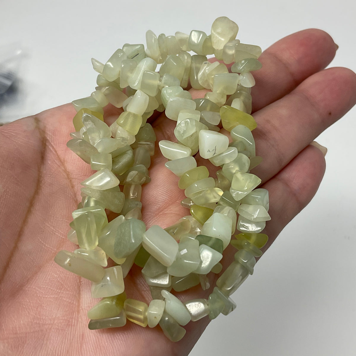 Green Jade Chip Bracelets