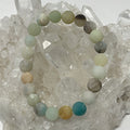 8MM Matte Caribbean Calcite Round Bracelet - WorldWideMinerals-beads