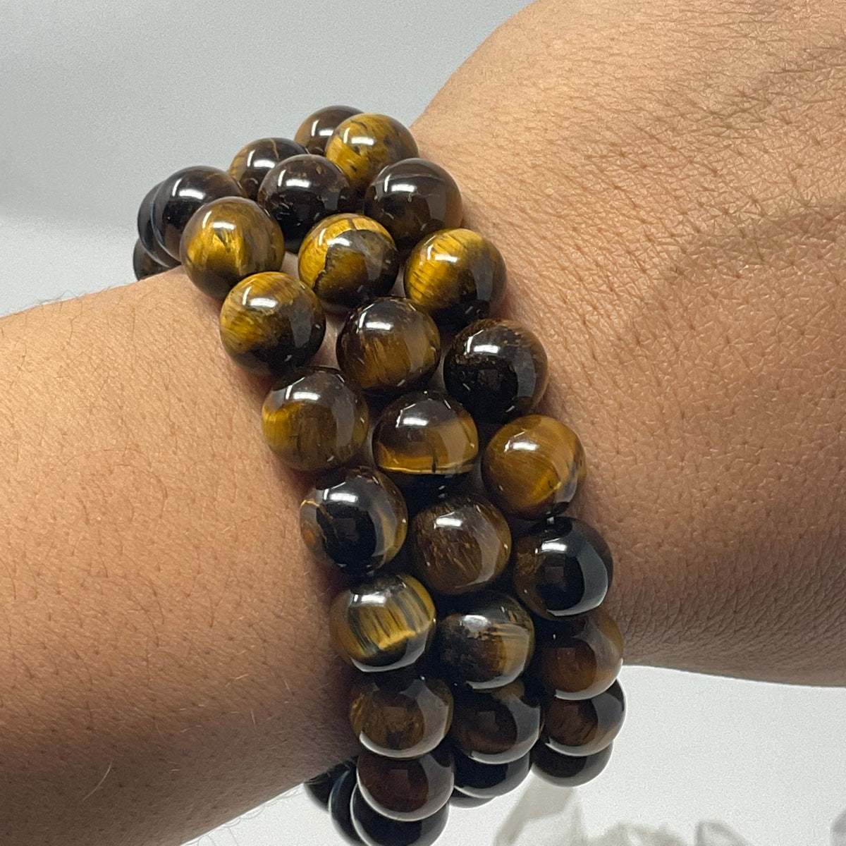 Yellow Tiger Eye 10mm Round Bracelet