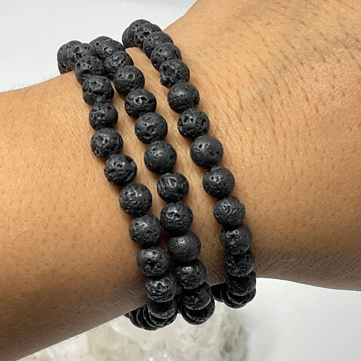 Lava Stone 6mm Round Bracelet