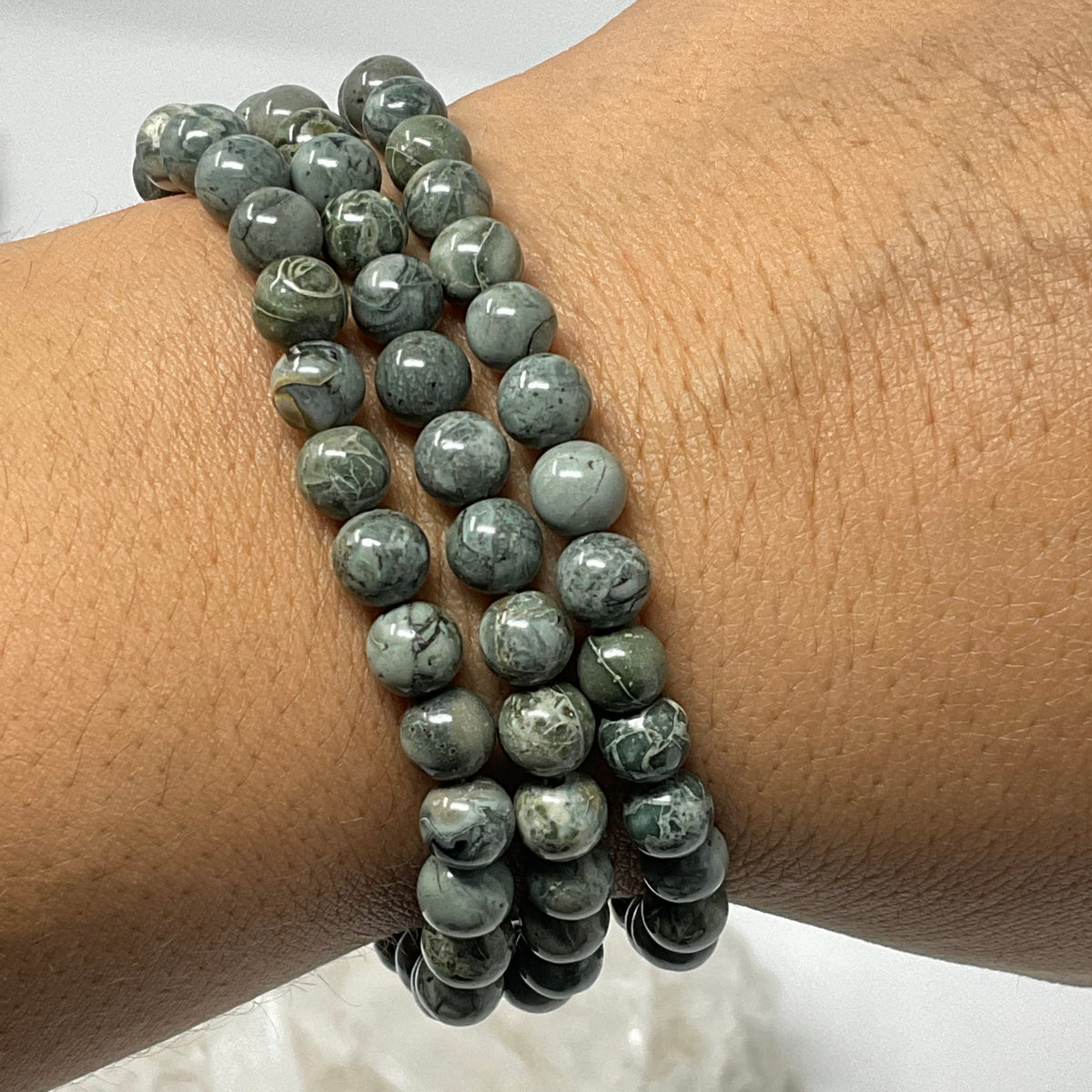 Kambaba Jasper 6mm Round Bracelets