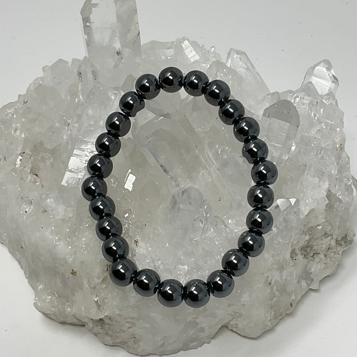 Hematite 8mm 3-Piece Round Bracelet Set