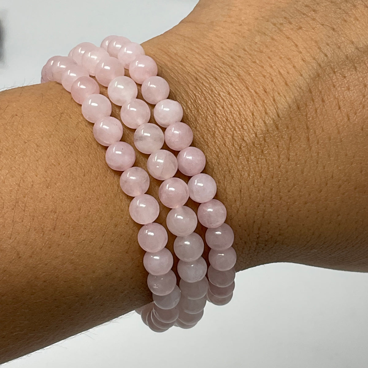 Rose Quartz 6mm Round Bracelet