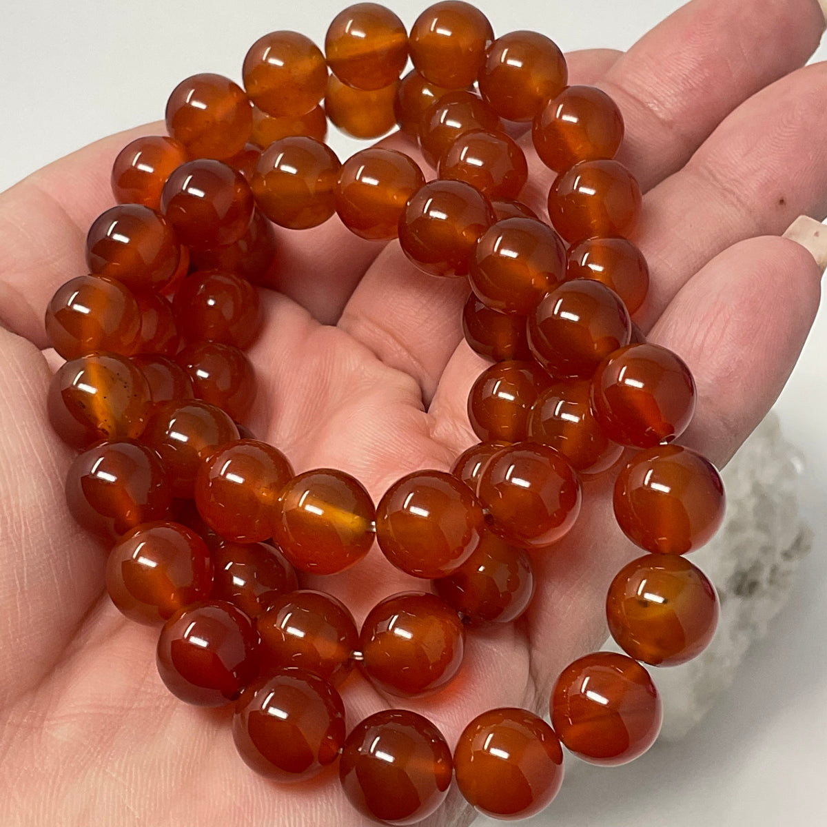 Carnelian 10mm Round Bracelet