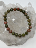 Unakite 8mm Round Bracelet - WorldWideMinerals-beads