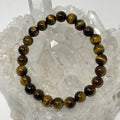 Yellow Tiger Eye 8mm Round Bracelet - WorldWideMinerals-beads