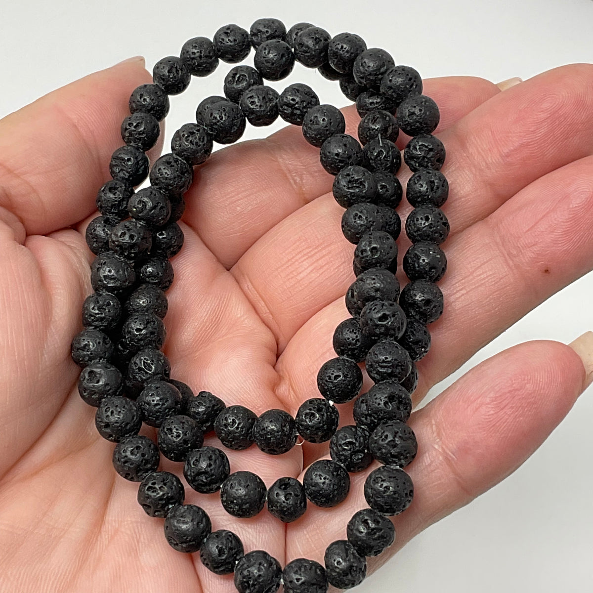 Lava Stone 6mm Round Bracelet