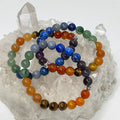 Chakra 8mm 3-Piece Round Bracelet Set - WorldWideMinerals-beads