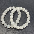 Selenite 10mm 2-Piece Round Bracelet Set - WorldWideMinerals-beads
