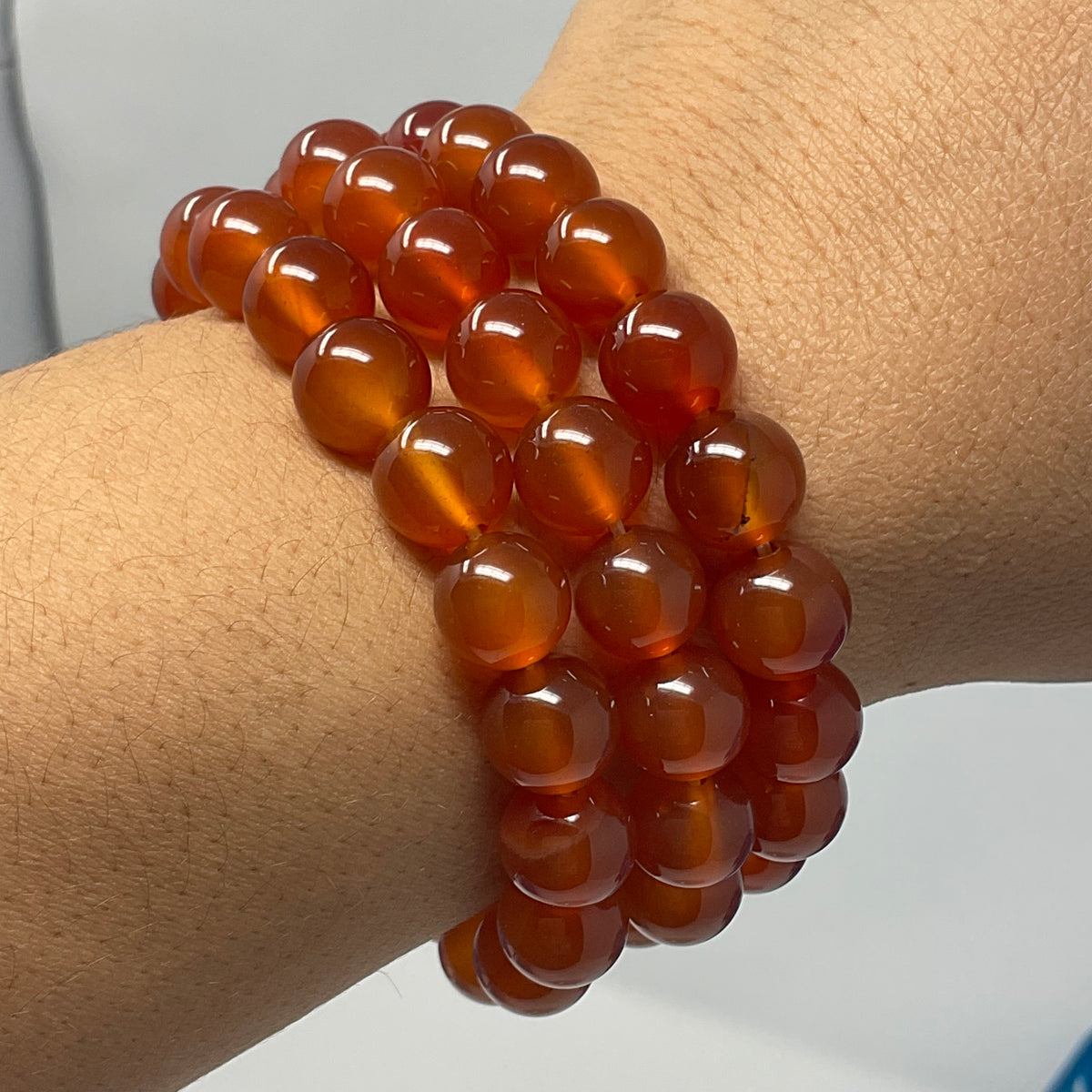 Carnelian 10mm Round Bracelet