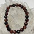 Red Tiger Eye 8mm Round Bracelet - WorldWideMinerals-beads