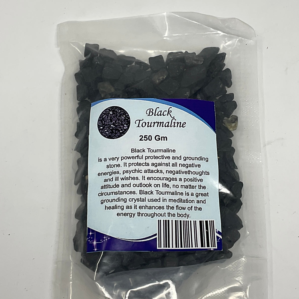 Black Tourmaline Loose Chip Minerals In Bag