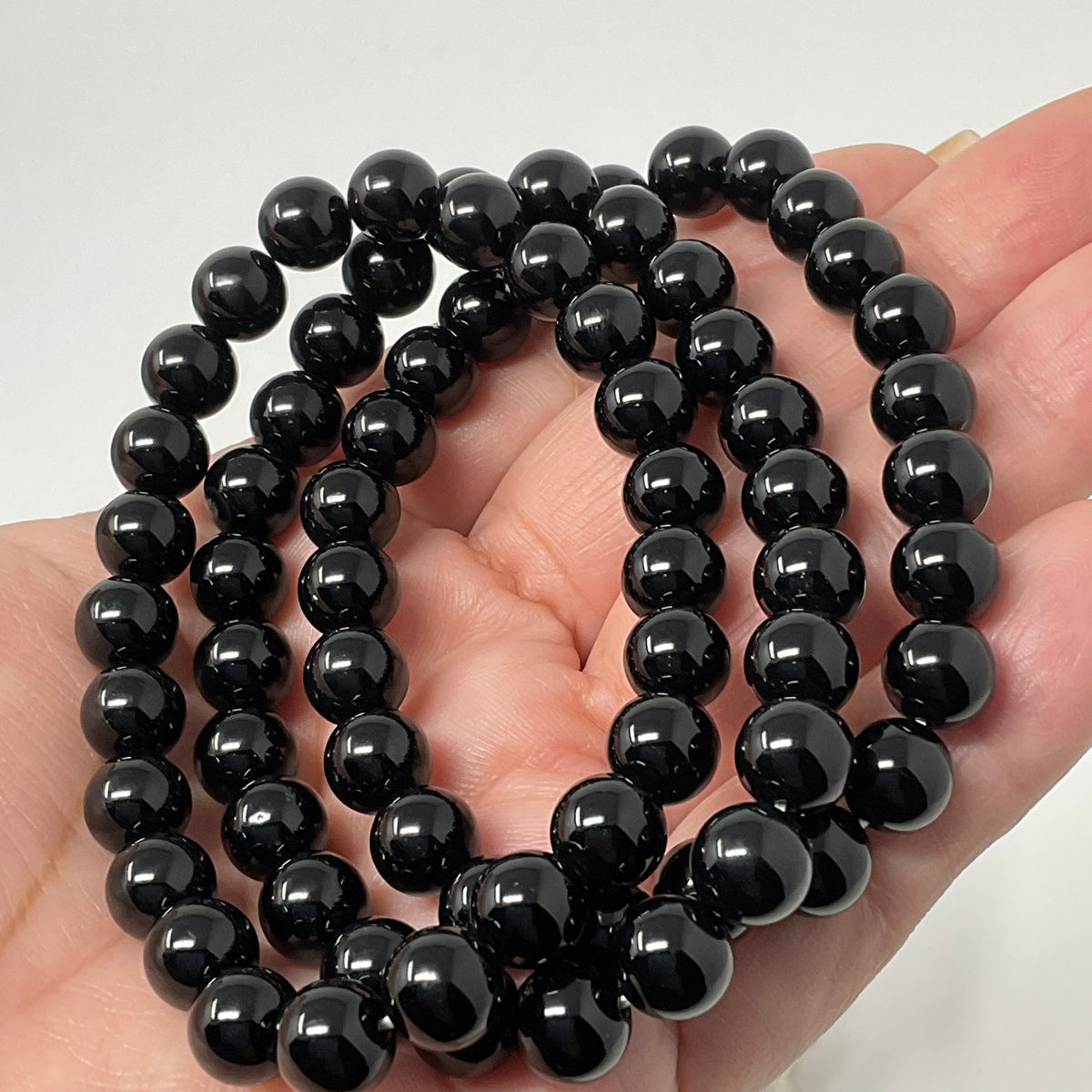 Black Tourmaline 8mm Round Bracelet