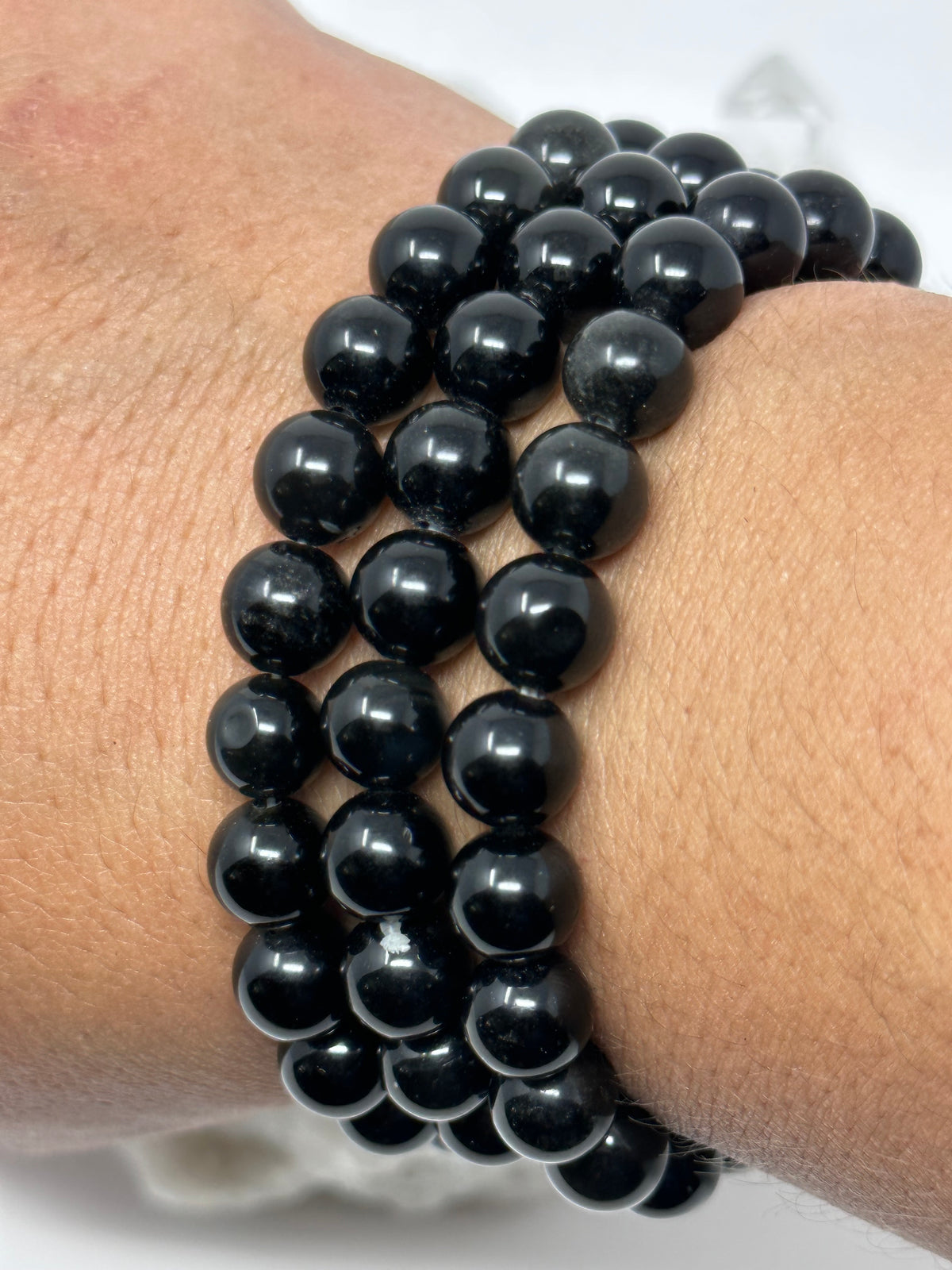 Black Obsidian 8mm Round Bracelet