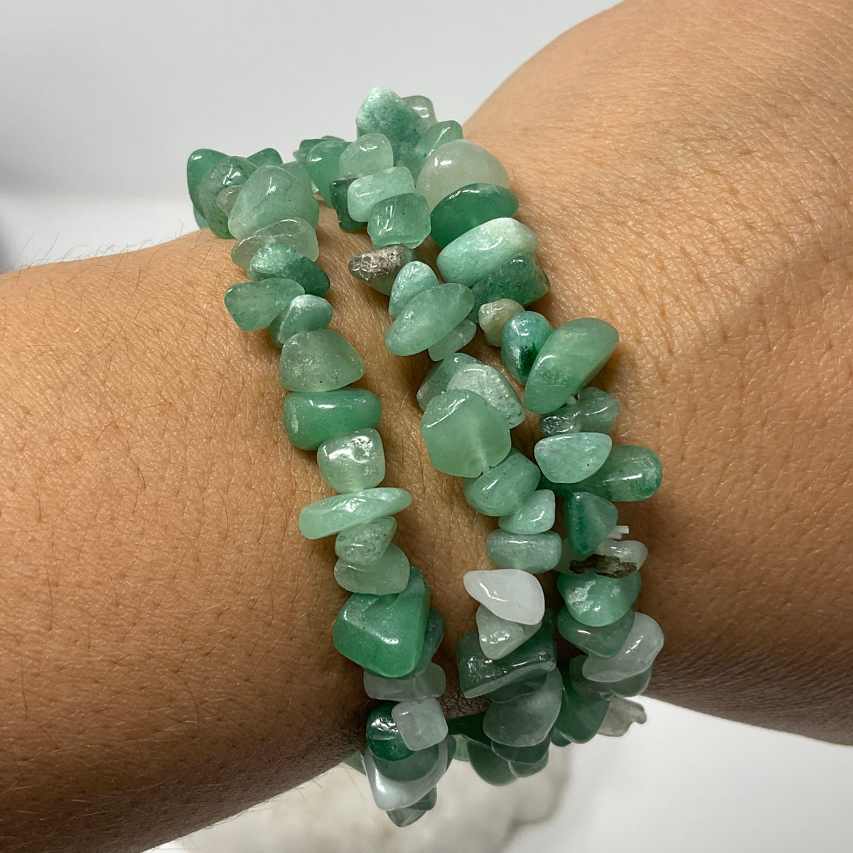 Green Aventurine Chip Bracelet