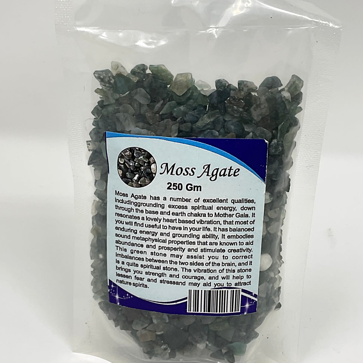 Moss Agate Loose Chips Minerals In Bag