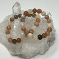 Multi-Color Moonstone 10mm 2-Piece Round Bracelet Set - WorldWideMinerals-beads
