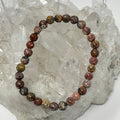 Leopard Skin Jasper 6mm Round Bracelet - WorldWideMinerals-beads