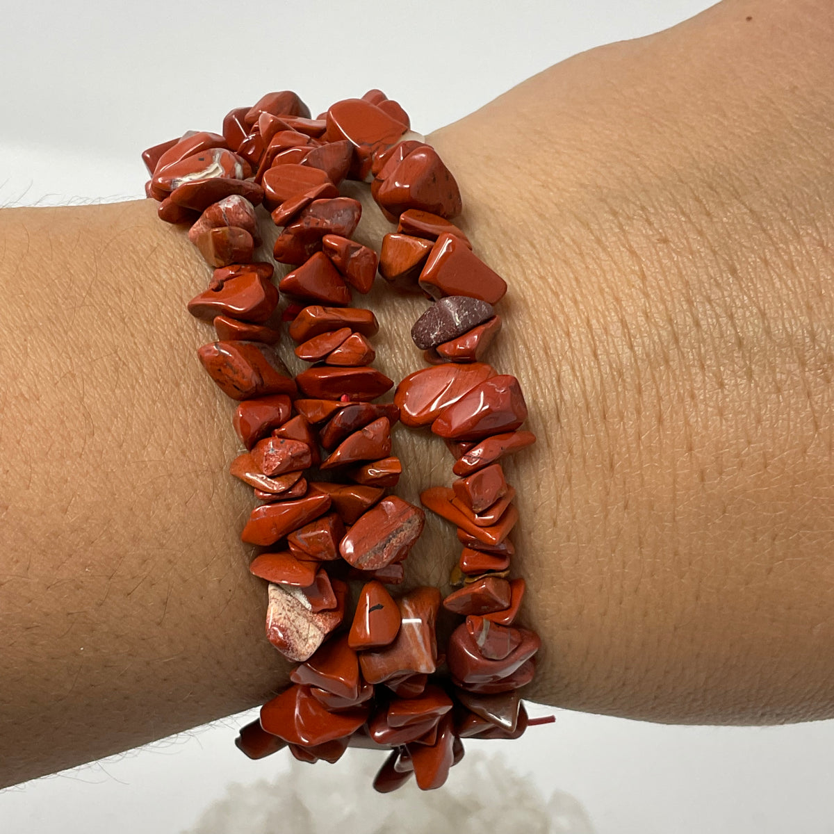 Red Jasper Chip Bracelet