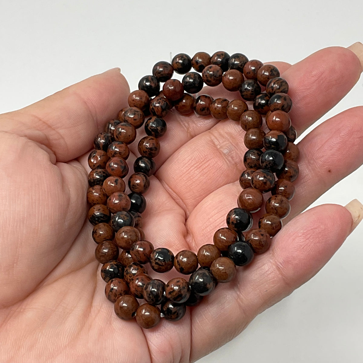 Mahogany Obsidian 6mm Round Bracelet