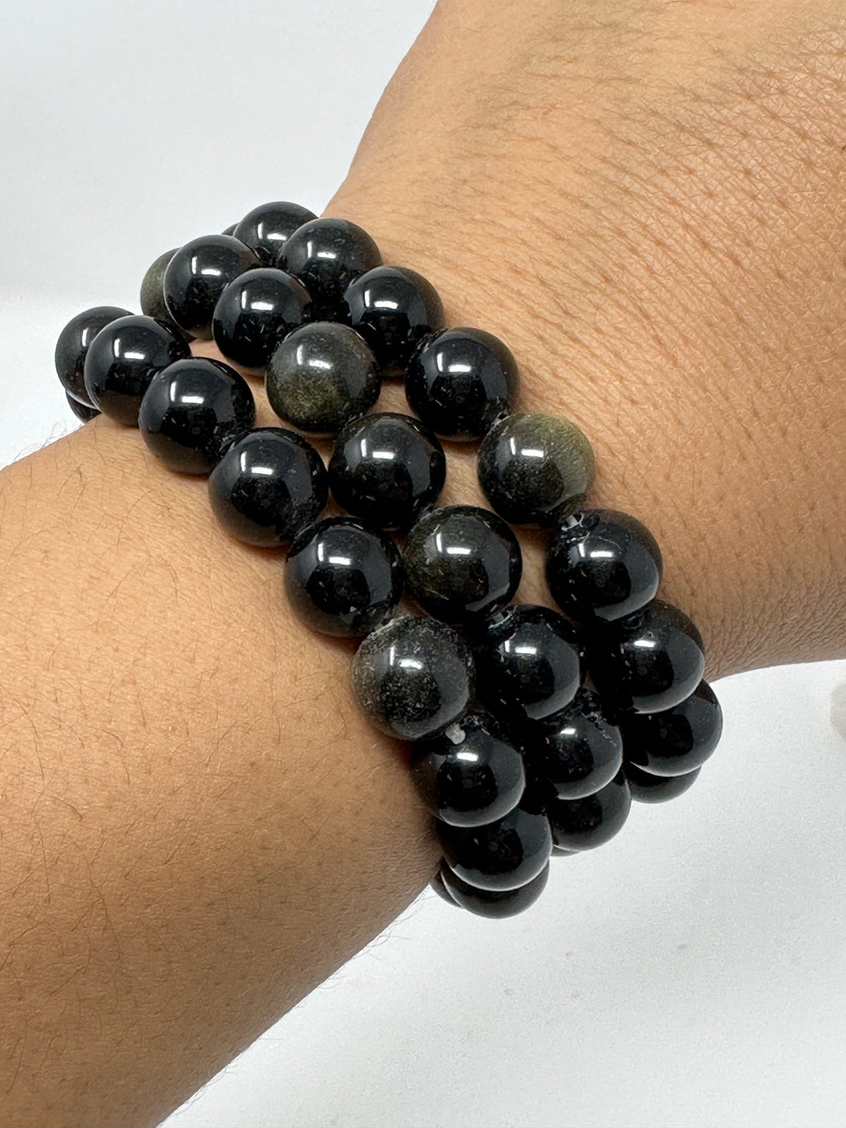 Black Obsidian 10mm Round Bracelet