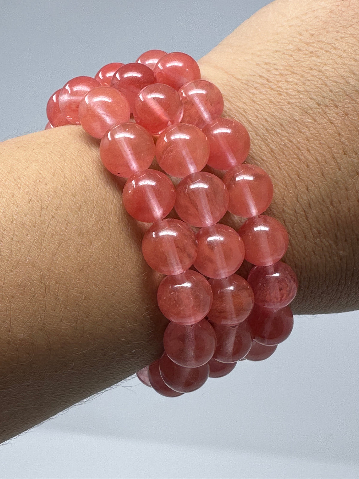 10MM Cherry Quartz Round Bracelet