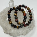 Tiger Eye Multi-Color 10mm 2-Piece Round Bracelet Set - WorldWideMinerals-beads