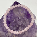 Rose Quartz 6mm Round Bracelet - WorldWideMinerals-beads