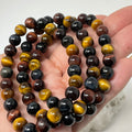 Multi-Color Tiger Eye 8mm Round Bracelet - WorldWideMinerals-beads